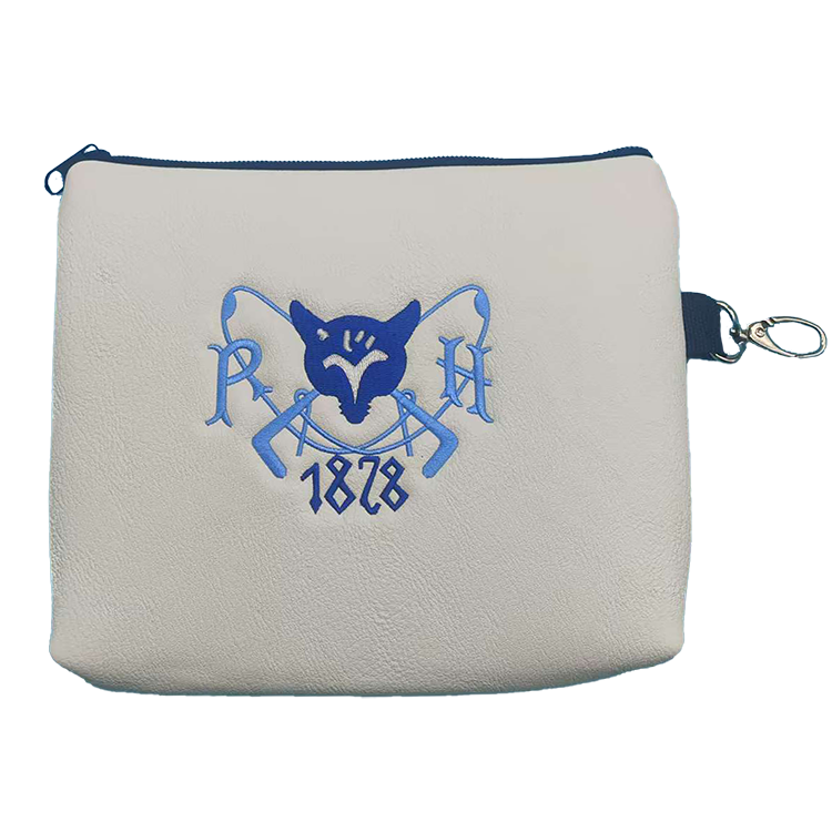 Leatherette Zipper Valuables Bag w/ Clip