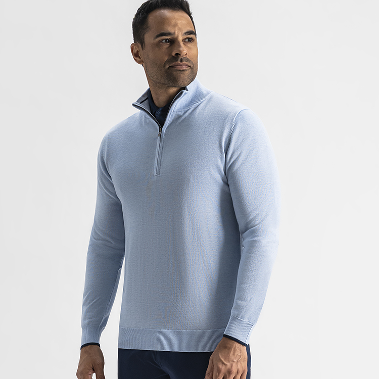 Heather Light Blue/Navy (41189)