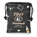 Vintage Leatherette Drawstring Pouch with Dual Decoration