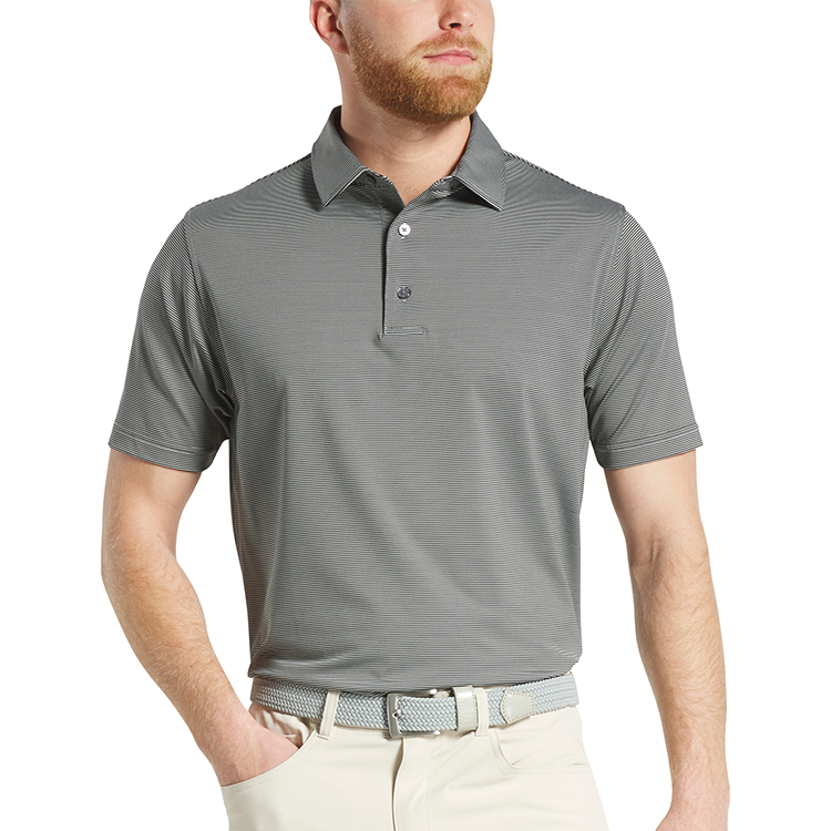 FootJoy MicroFeeder Stripe Lisle Polo - Athletic Fit