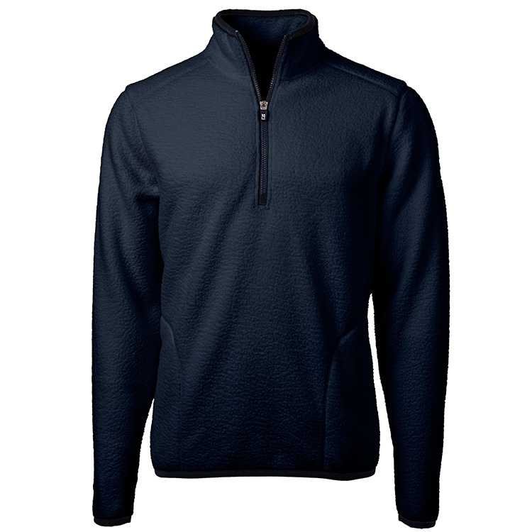 Cutter and Buck Cascade Eco Sherpa Fleece Quarter Zip Jacket - Big and Tall