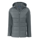 Cutter and Buck Ladies Evoke Hybrid Eco Softshell Recycled Full Zip Hooded Jacket