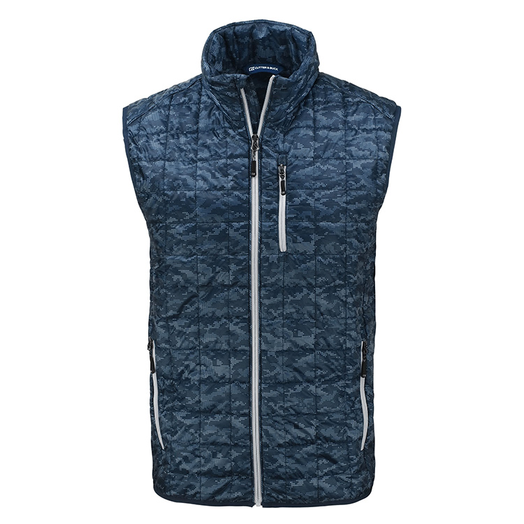 Cutter and Buck Rainier PrimaLoft® Eco Insulated Full Zip Printed Puffer Vest