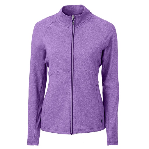 [LCK00151] Cutter and Buck Ladies Full Zip Adapt Eco Knit Heather Recycled Pullover