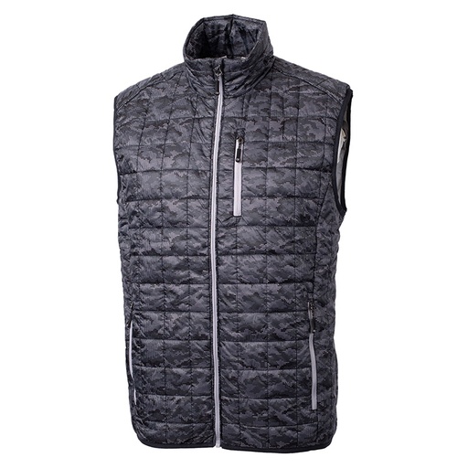 [MCO00069-DN] Cutter and Buck Rainier PrimaLoft® Eco Insulated Full Zip Printed Puffer Vest