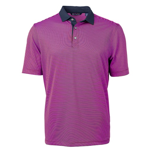 [MCK00007] Cutter and Buck Virtue Eco Pique Micro Stripe Recycled Polo