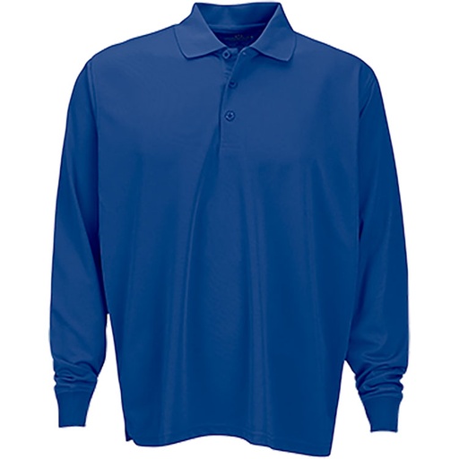 [2602] Vansport Omega Long Sleeve Solid Mesh Tech Polo