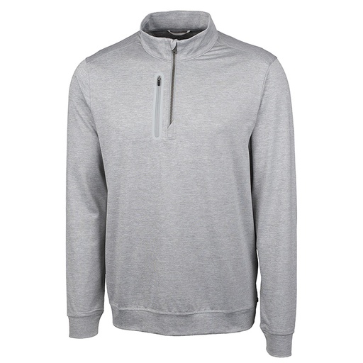 [MCK09404] Cutter and Buck Stealth Heathered Quarter Zip Pullover