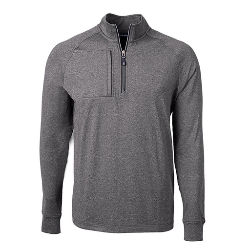 [BCK01086] Cutter and Buck Adapt Eco Knit Heather Recycled Quarter Zip Pullover- Big and Tall