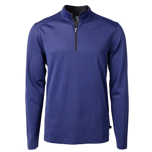 [BCK01258] Cutter and Buck Virtue Eco Pique Micro Stripe Recycled Quarter Zip - Big and Tall