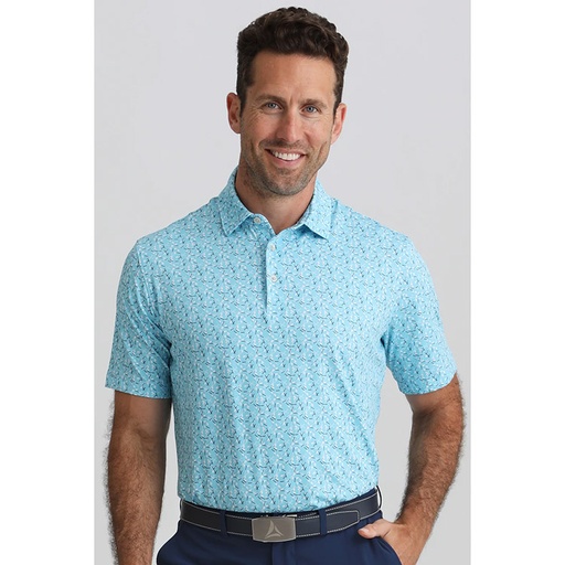 [780] Bermuda Sands Bryan Golf Print Polo