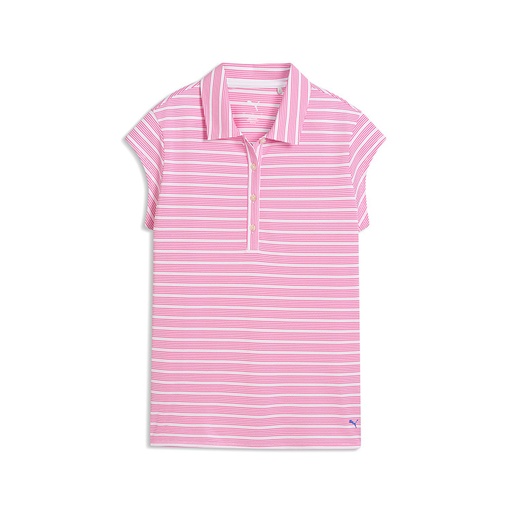 [635431] Puma Ladies Pique YD Stripe Cap Sleeve