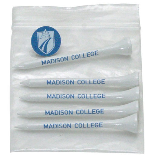 [STP1005L] Golf Tee Combo Pack - (5) 3 1/4" Tees, (1) Ball Marker
