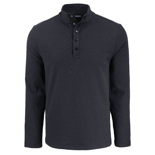 [MCK01324] Point Eco Textured Fleece Recycled Snap Pullover