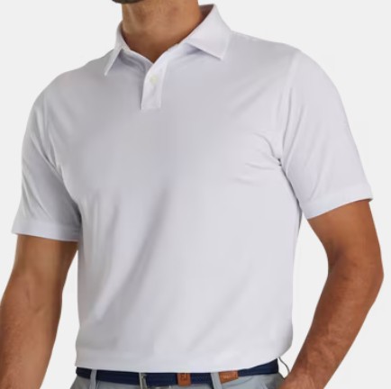 FootJoy Solid Lisle Self Collar- Athletic Fit Polo