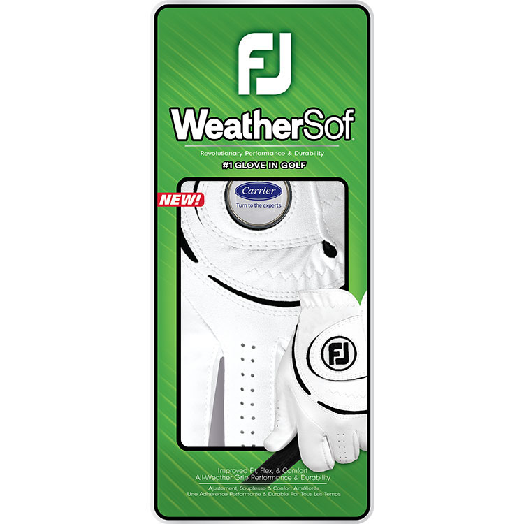 FootJoy WeatherSof Q Mark Glove With Epoxy Dome Ball Marker