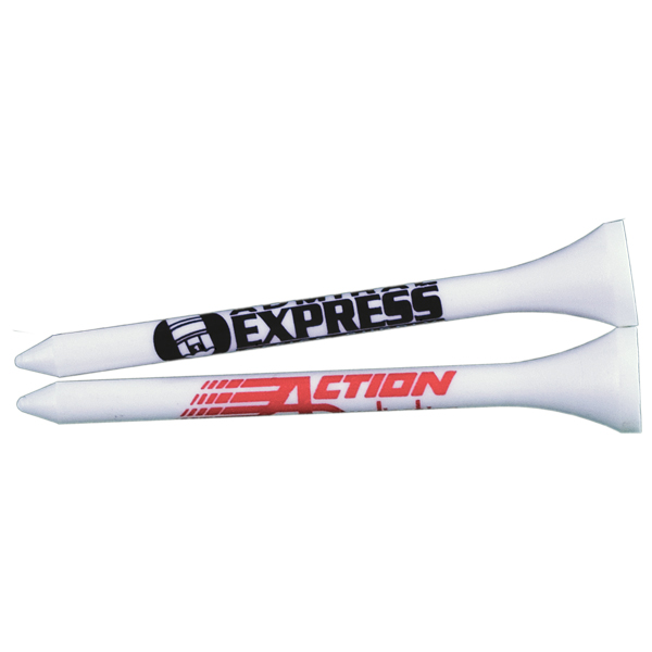White Tee with One Color Imprint on Shank