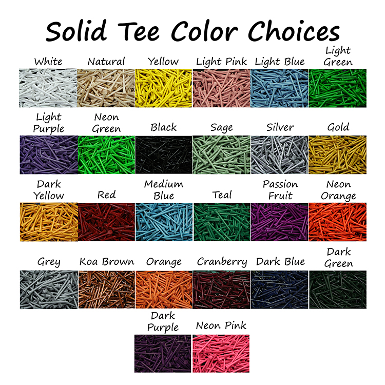 Golf Tee Colors