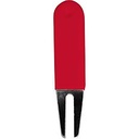 Rubber Coated Bent Divot Tool Red