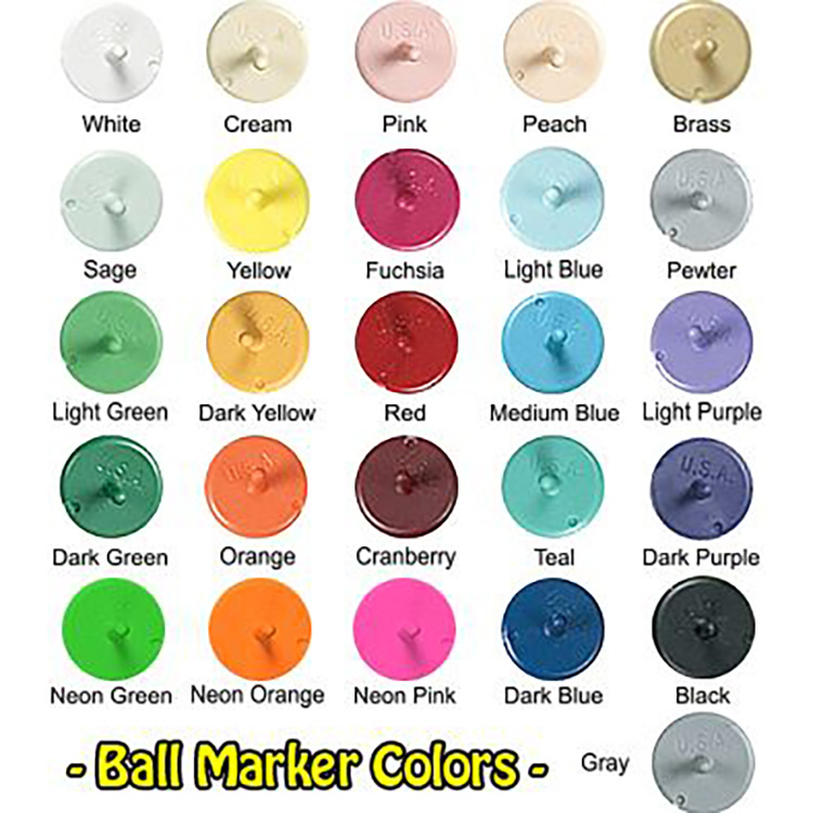 Golf Tee Combo Pack (6 tees, 2 ball markers)