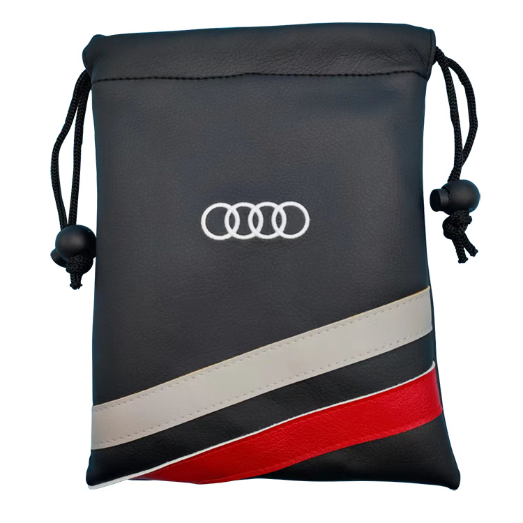 Vintage Leatherette Drawstring Valuables Pouch*