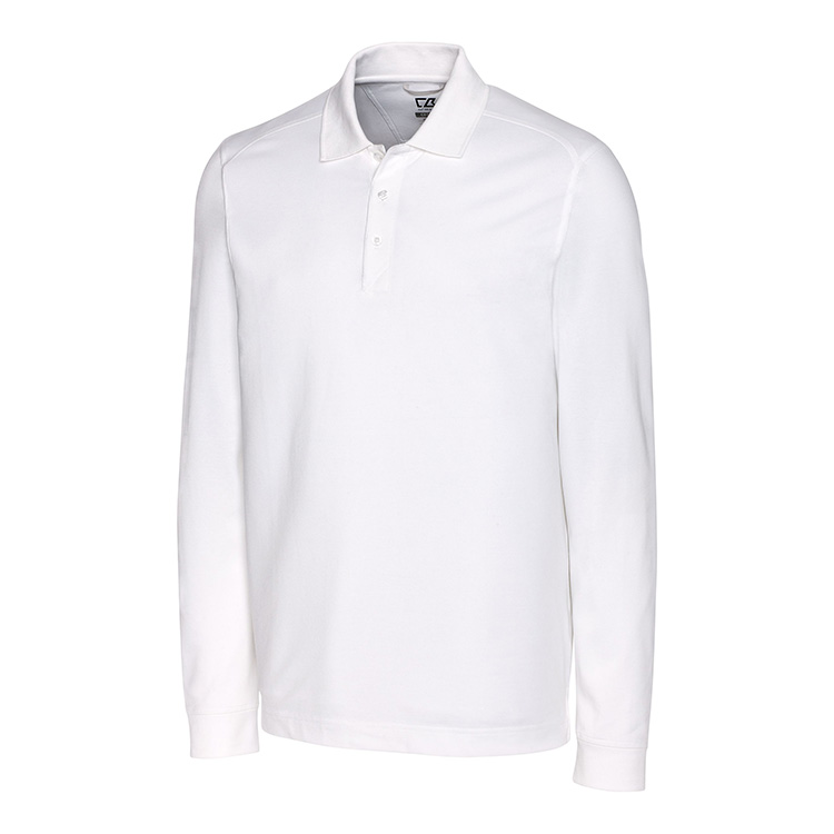 Cutter and Buck Advantage Tri-Blend Pique Long Sleeve Polo