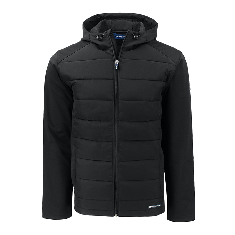 Cutter and Buck Evoke Hybrid Eco Softshell Recycled Full Zip Hooded Jacket