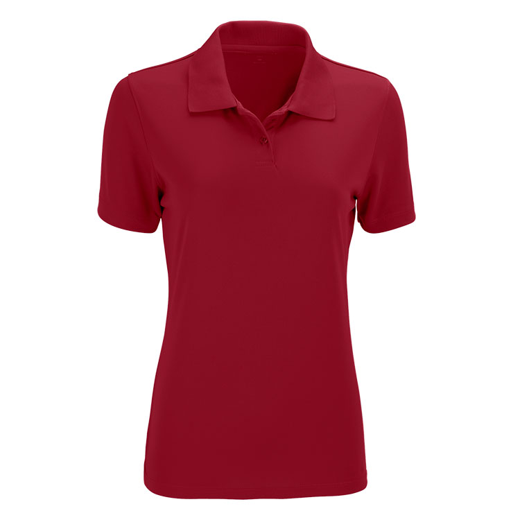Vansport Ladies Omega Long Sleeve Solid Mesh Tech Polo