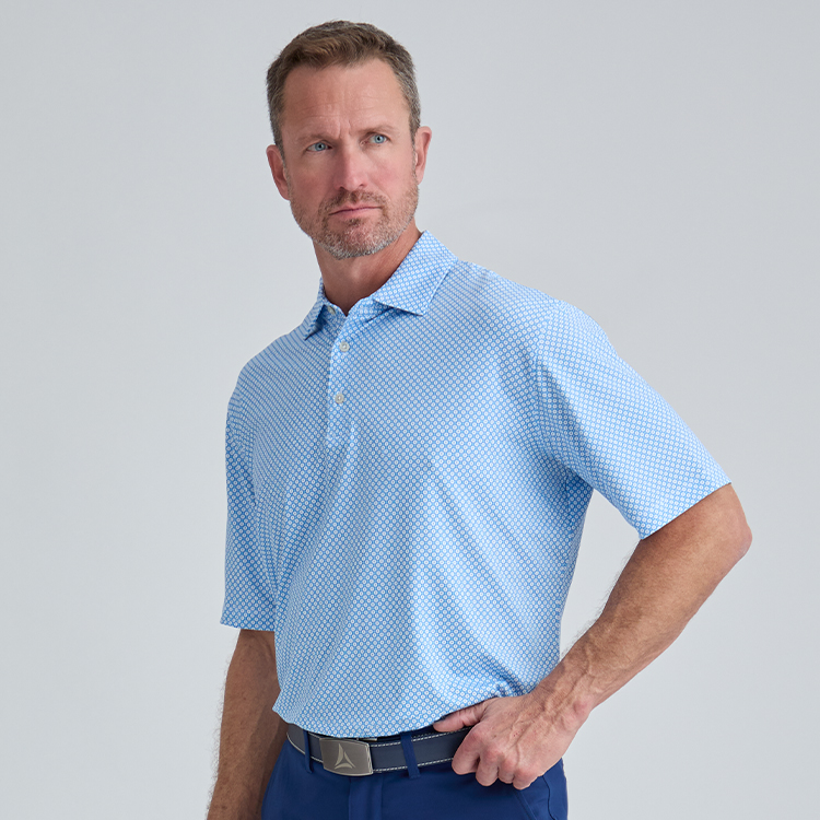 Bermuda Sands Matt Geo Print Polo* 