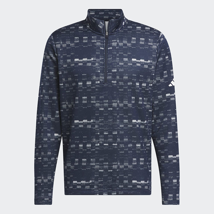 adidas Core Printed Quarter Zip Pullover**