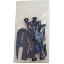 Golf Tee Combo Pack (10 tees, 2 ball markers, 1 divot tool)*