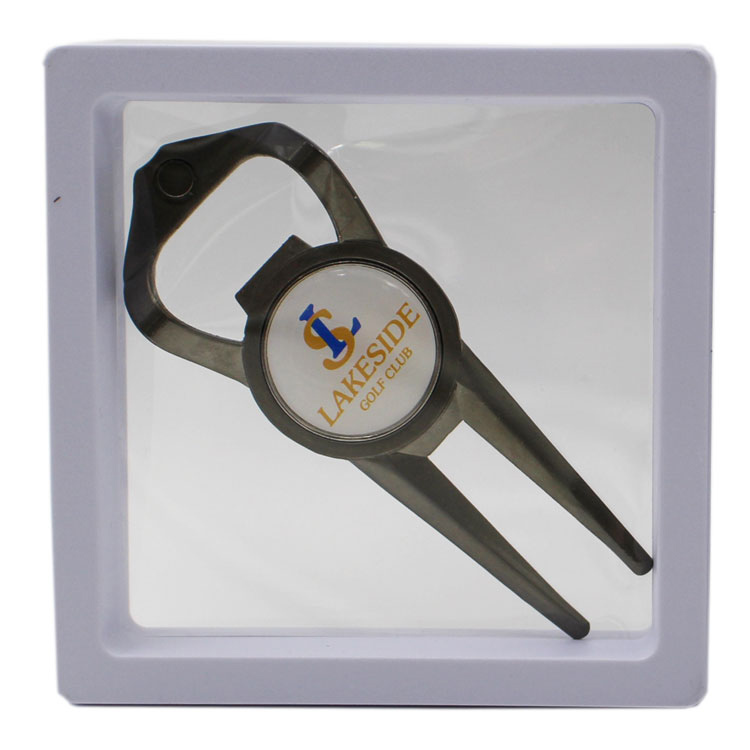 Geo Divot Tool/Bottle Opener in Levit8 Window Box
