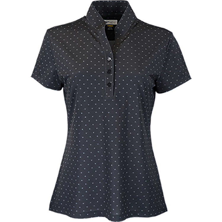 Greg Norman Ladies Micro Pique Spinner Print Polo