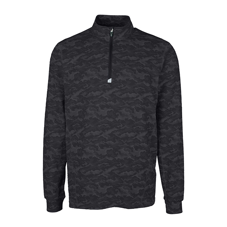 Cutter and Buck Traverse Camo Print Stretch Quarter Zip Pullover*