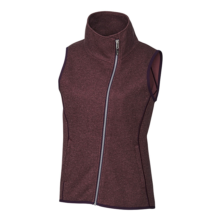 Cutter and Buck Ladies Mainsail Sweater-Knit Full Zip Vest*