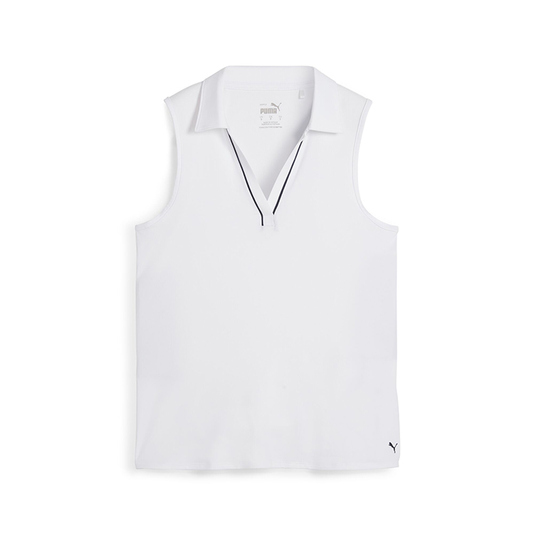Puma Ladies Cloudspun Piped Sleeveless Polo**