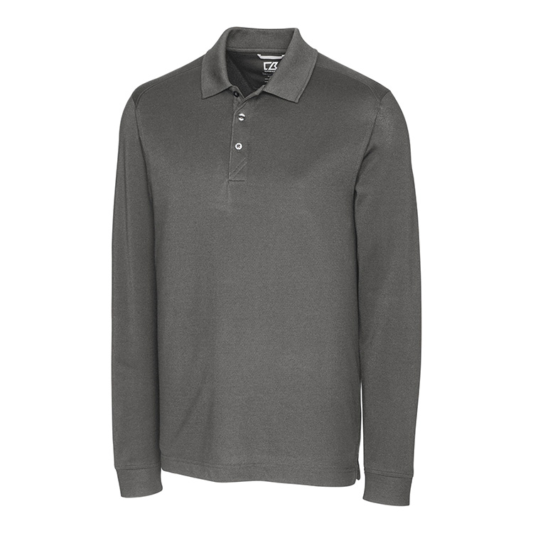 Cutter and Buck Advantage Tri-Blend Pique Long Sleeve Polo
