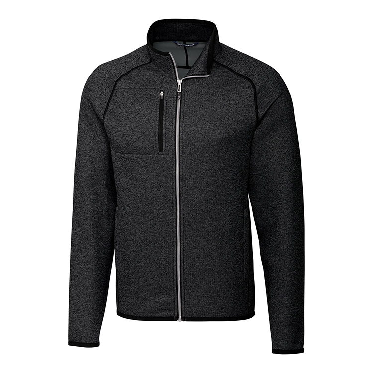 Cutter and Buck Mainsail Sweater-Knit Full Zip Jacket- Men's Big and Tall-