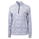 Cutter and Buck Ladies Traverse Camo Print Stretch Quarter Zip Pullover