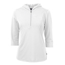 Cutter and Buck Ladies Virtue Eco Pique Recycled Quarter Zip Pullover Hoodie