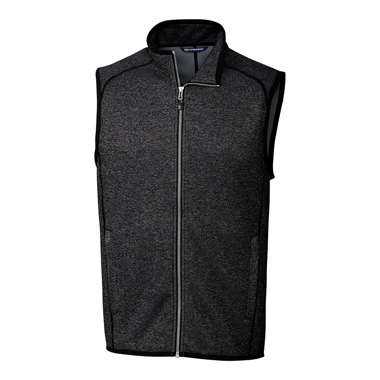 Cutter and Buck Mainsail Sweater-Knit Full Zip Vest- Men's Big and Tall-