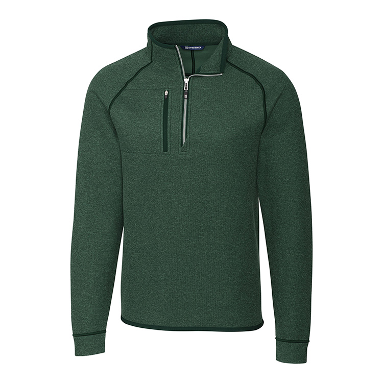 Cutter and Buck Mainsail Sweater-Knit Half Zip Pullover Jacket - Big and Tall