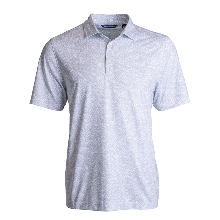 Cutter and Buck Pike Eco Pebble Print Stretch Recycled Polo