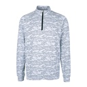 Cutter and Buck Traverse Camo Print Stretch Quarter Zip Pullover- Men's Big and Tall