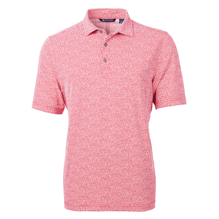 Cutter and Buck Virtue Eco Pique Botanical Print Recycled Polo