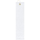 Tri- Fold Microfiber Scrubber Golf Towel with Center Hook and Grommet (15"x 25")