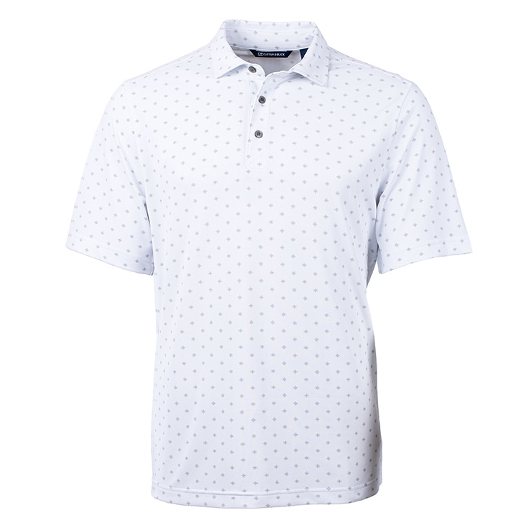 Cutter and Buck Virtue Eco Pique Tile Print Recycled Polo Men's Big and Tall