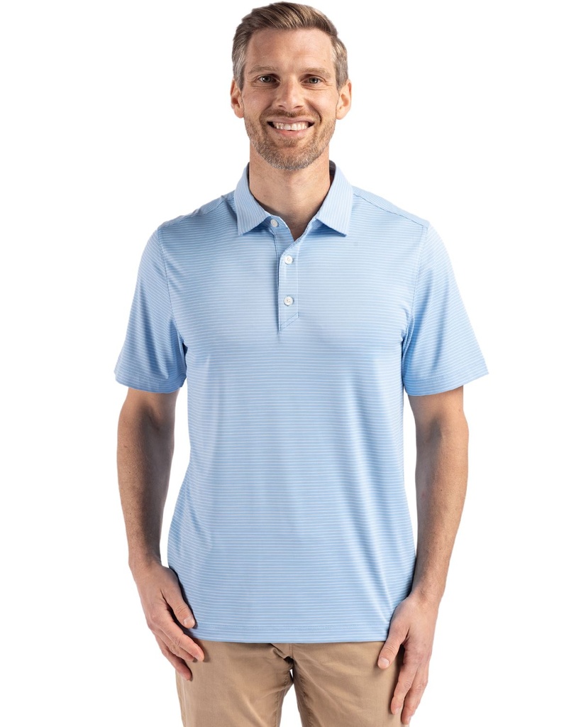 Cutter and Buck Forge Eco Fine Line Stripe Stretch Recycled Polo
