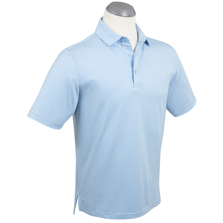 Bobby Jones Performance Gingham Jacquard Print Polo