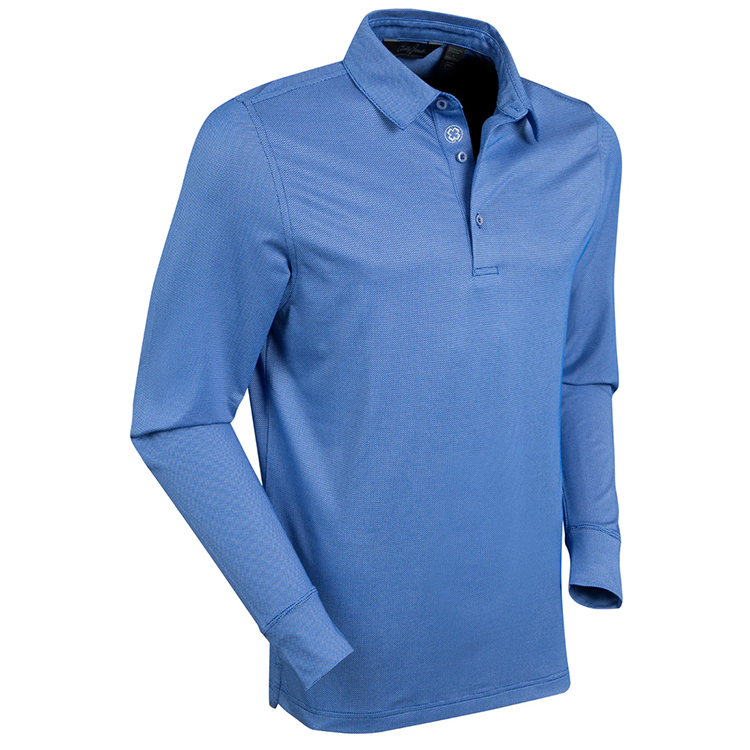 Bobby Jones Performance Dash Jacquard Long Sleeve Polo